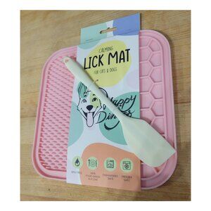 Happy Dingo Calming Lick Mat for Pets, Cat, Dog, Pink, NWT